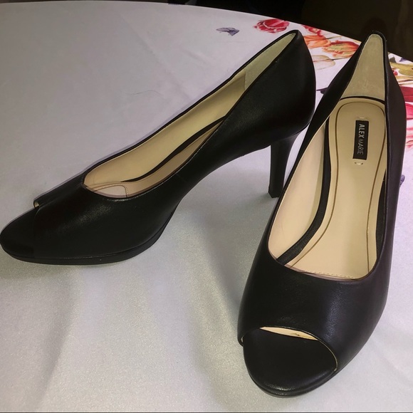 Alex Marie’s Peep Toe Leather Heels - Picture 3 of 7